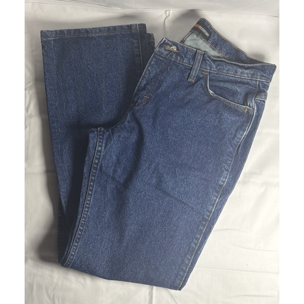 Wrangler FR Flame Resistant Jeans Womens 9/10x32 Med Wash  CAT2 NFPA 2112